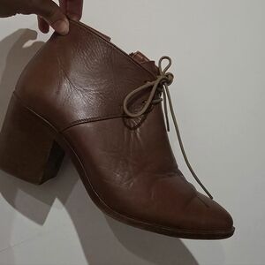 Brown Leather Ankle Boots